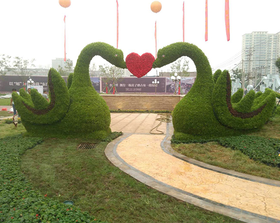 山东大型植物绿雕造型设计团队