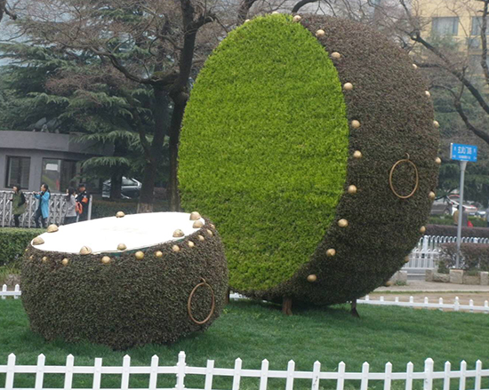 唐山市大型五色草立体花坛团队