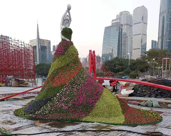 武威广州海心沙五色草造型案例